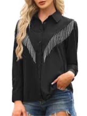 26. No Brand Corduroy Fringe Jacket Lightweight